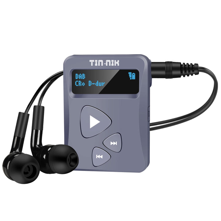 Tin-Nik DAB-398WS-DB Tragbares DAB/DAB+/FM-Radio, Digitales RDS-FM-Mini-Taschenradio mit wiederaufla