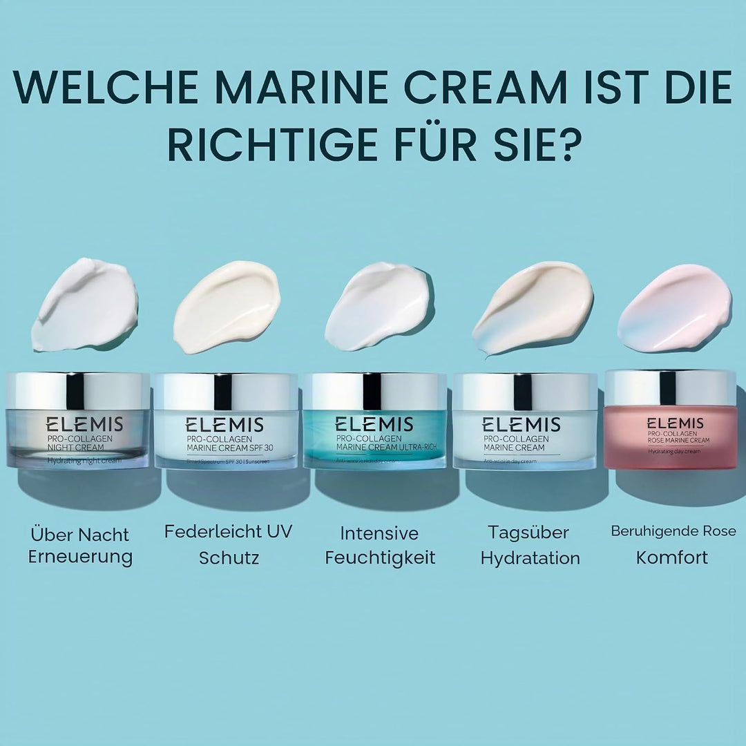 Elemis Pro-Collagen Marine Cream, Anti-Falten, ultraleicht, 3-in-1-Feuchtigkeitscreme für das Gesich