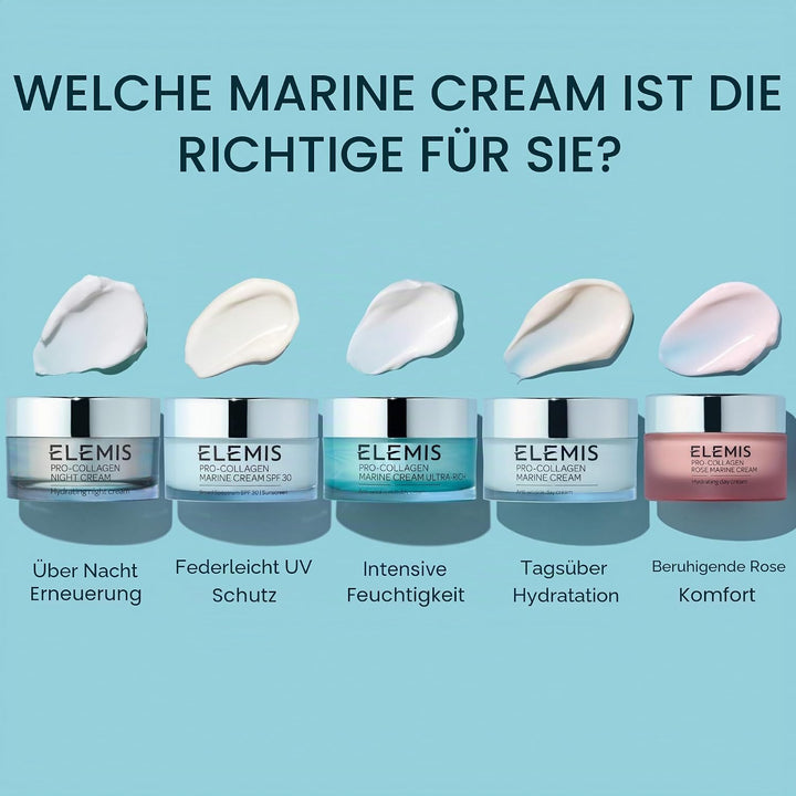 Elemis Pro-Collagen Marine Cream, Anti-Falten, ultraleicht, 3-in-1-Feuchtigkeitscreme für das Gesich