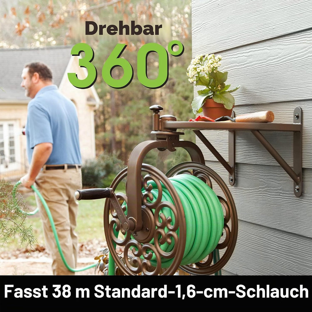Liberty Garden Products 710 Navigator drehbar Garten Schlauch Spule, hält 125-feet von 5/8 Zoll Schl