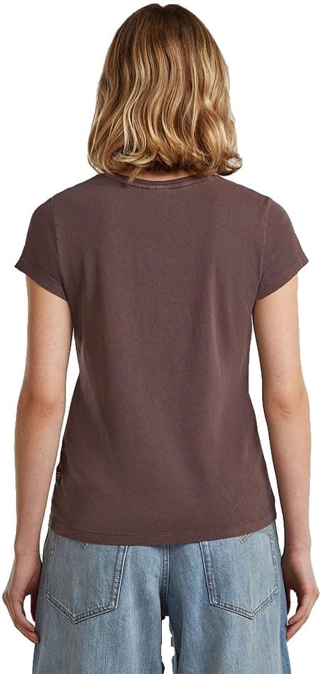 G-Star Damen Eyben Slim V-Neck Top 2.0 XXS Beige (Chocolate Plum Gd D24533-b059-h312), XXS Beige (Ch
