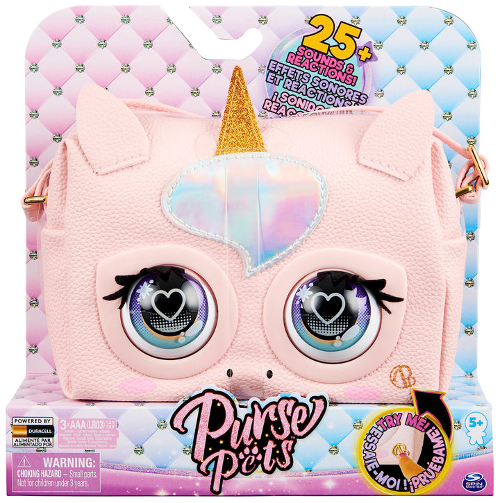Purse Pets Glamicorn Einhorn Tasche - wird mit interaktiven Funktionen, Augenblinzeln und Musik lebe