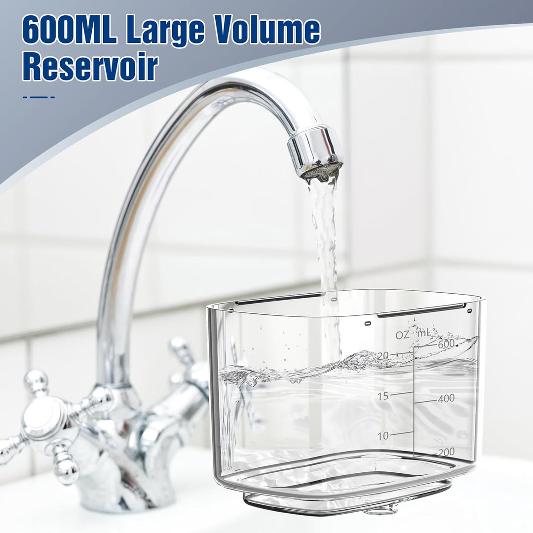 Sawgmore Munddusche, Elektrische Zahnzwischenraumreiniger mit 10 Einstellbaren Druckstufen, 600ml Fa