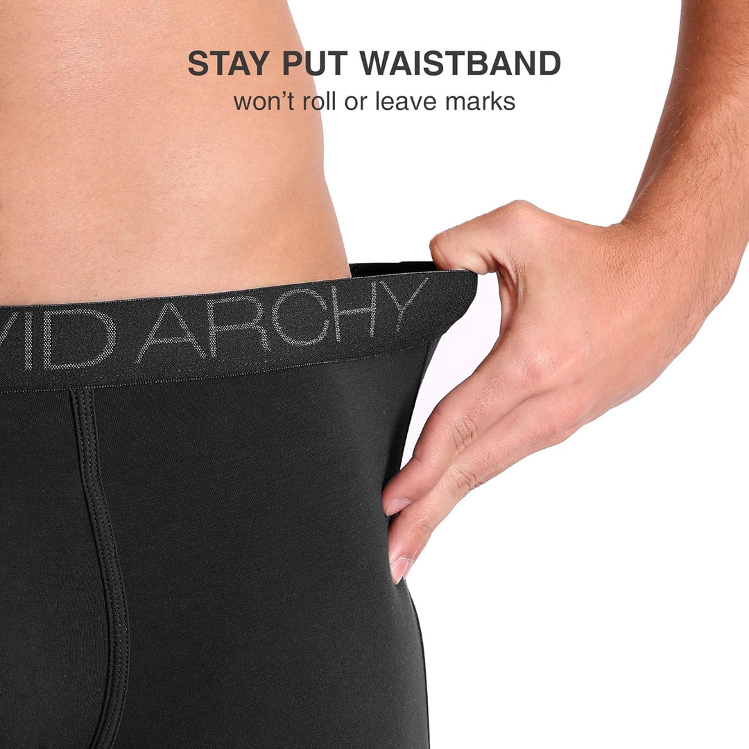 DAVID ARCHY Herren Boxershorts Mehrfachpack, Stretcken Klassischer Retroshorts, Unterhosen Männer, 5