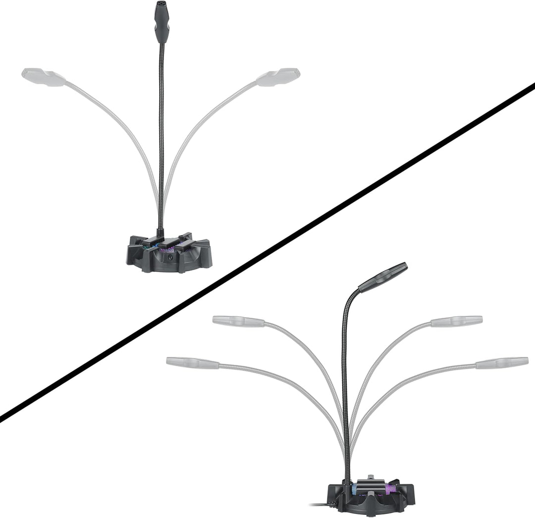 ENHANCE Gaming standmikrofon pc, Gaming-Zubehör, Kondensatormikrofon mit 360-Grad-Schwanenhals, RGB