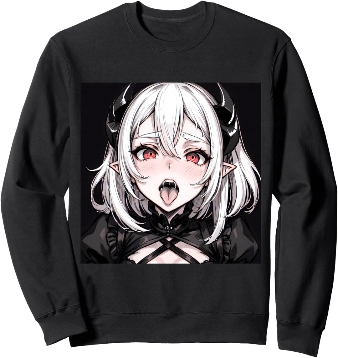 Lewd Anime Devil Girl Hentai Waifu Sweatshirt