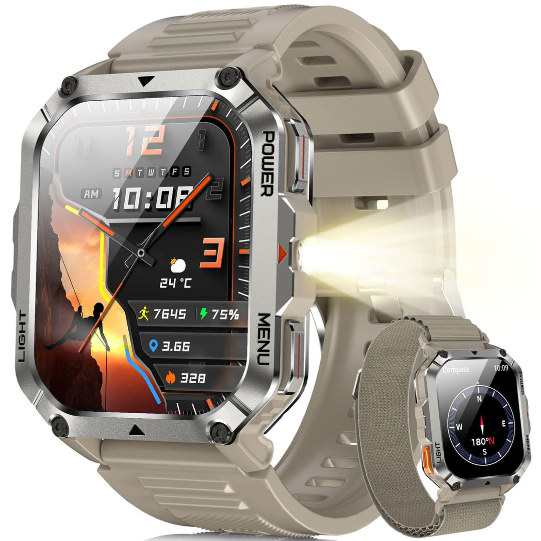 Blackview Smartwatch Herren, IP68 Wasserdicht, Fitnessuhr, Telefonfunktion, Anrufe tätigen/empfangen