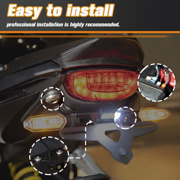 Motorrad CB650R CBR650R Kennzeichenhalter Halter Halterung Heck Tidy Fender Eliminator Kit mit LED-L