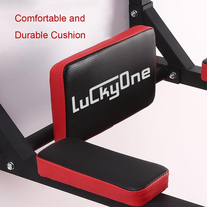 Luckyone Multifunktionale Klimmzugstange zur Wandmontage, Dip-Station für Heimstudio, Indoor-Trainin