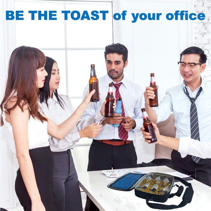 Red Suricata isolierte schlanke mini Kühltasche - kleine Kühlbox für 10 Getränkedosen - inklusive 2