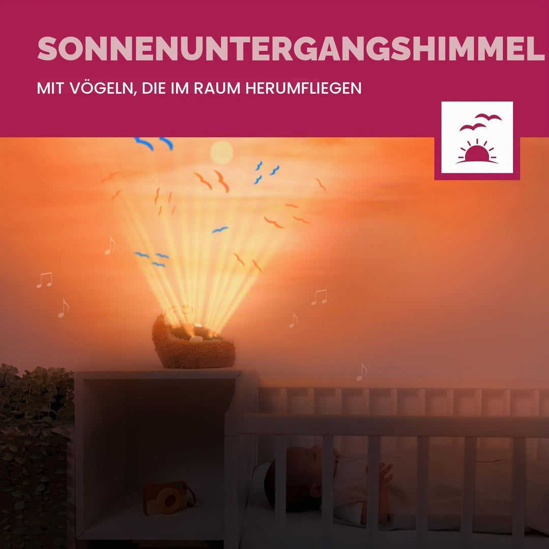 ZAZU Henry Sonnenuntergangsprojektor | Entspannende Melodien | 3-Schritt-Schlafprogramm | Schreisens