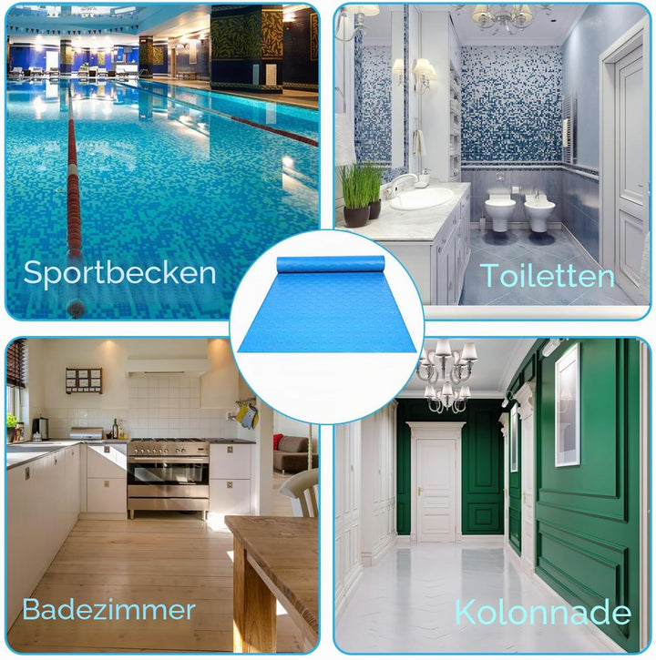 LALAGO Schwimmbadleitermatte, 40x90 cm, Gross Schwimmleitermatte, Poolleitermatte mit Rutschfester T