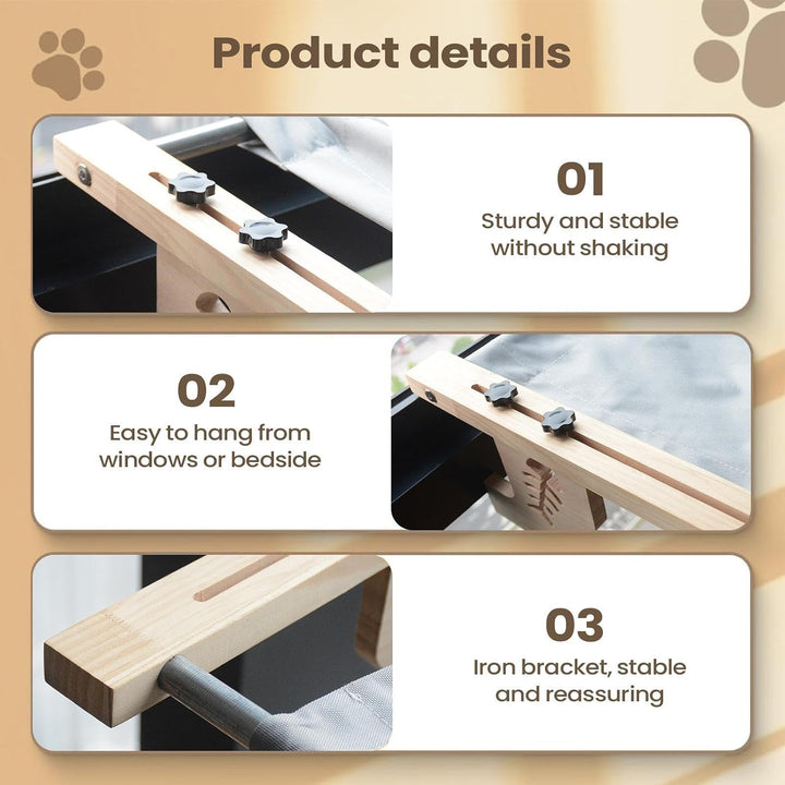 Katzen Fensterbett Ruheplatz Mit Plüschkissen Und Ball | Indoor Katzenbett für die Wohnung Plüschkis