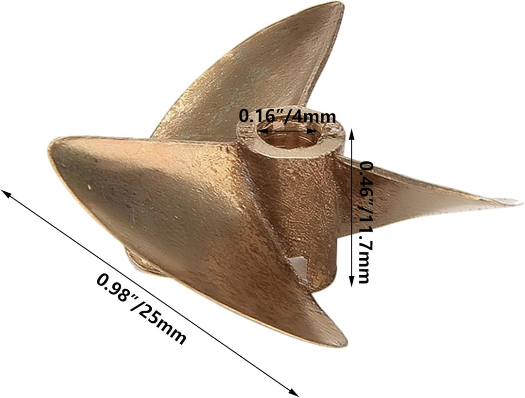 BQLZR 437 RC Boot Kupfer Propeller DREI Blätter Loch 4MM Durchmesser 37MM