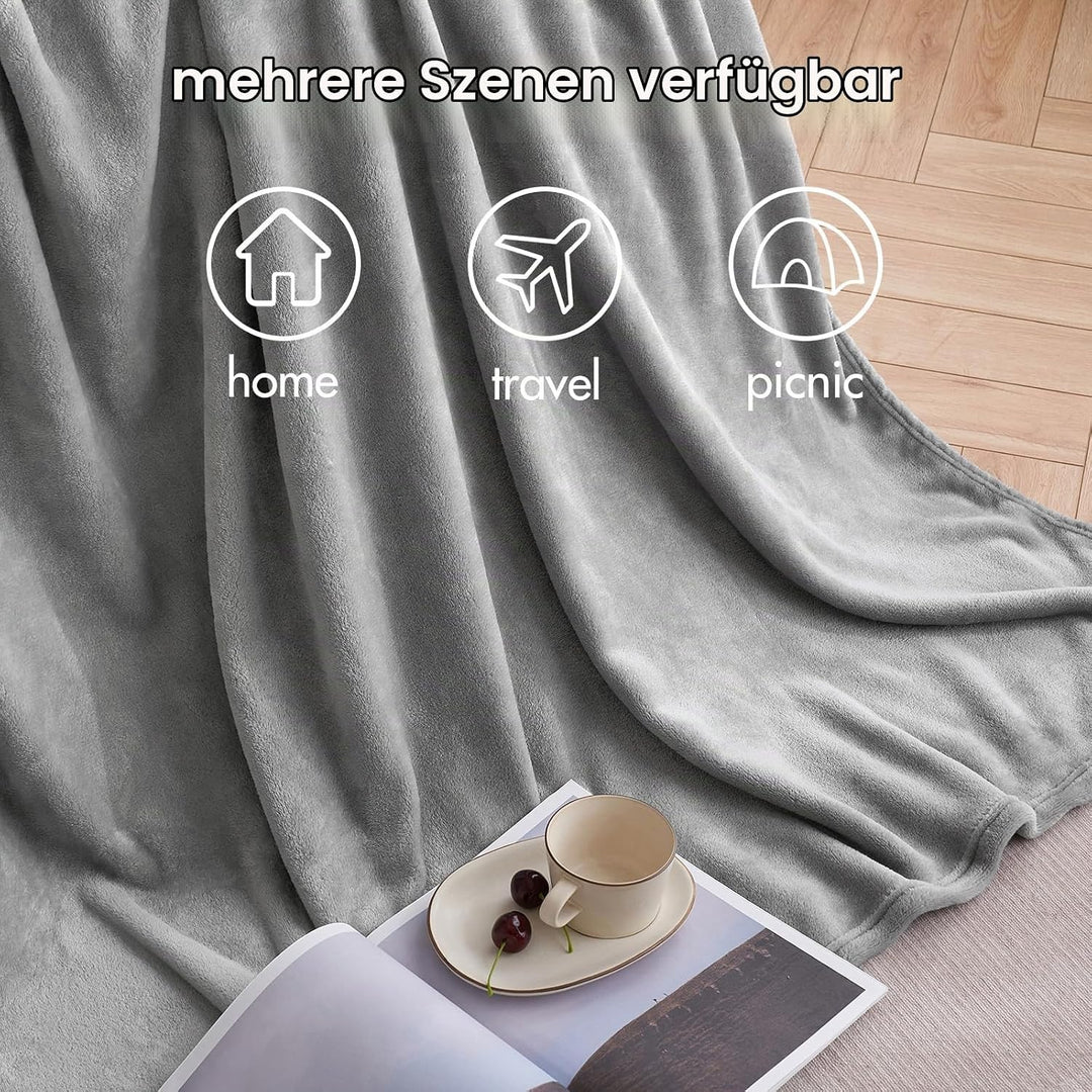 MIULEE Kuscheldecke Flauschig Decke Fleecedecke Wohndecken Couchdecke Flauschig Überwurf Mikrofaser