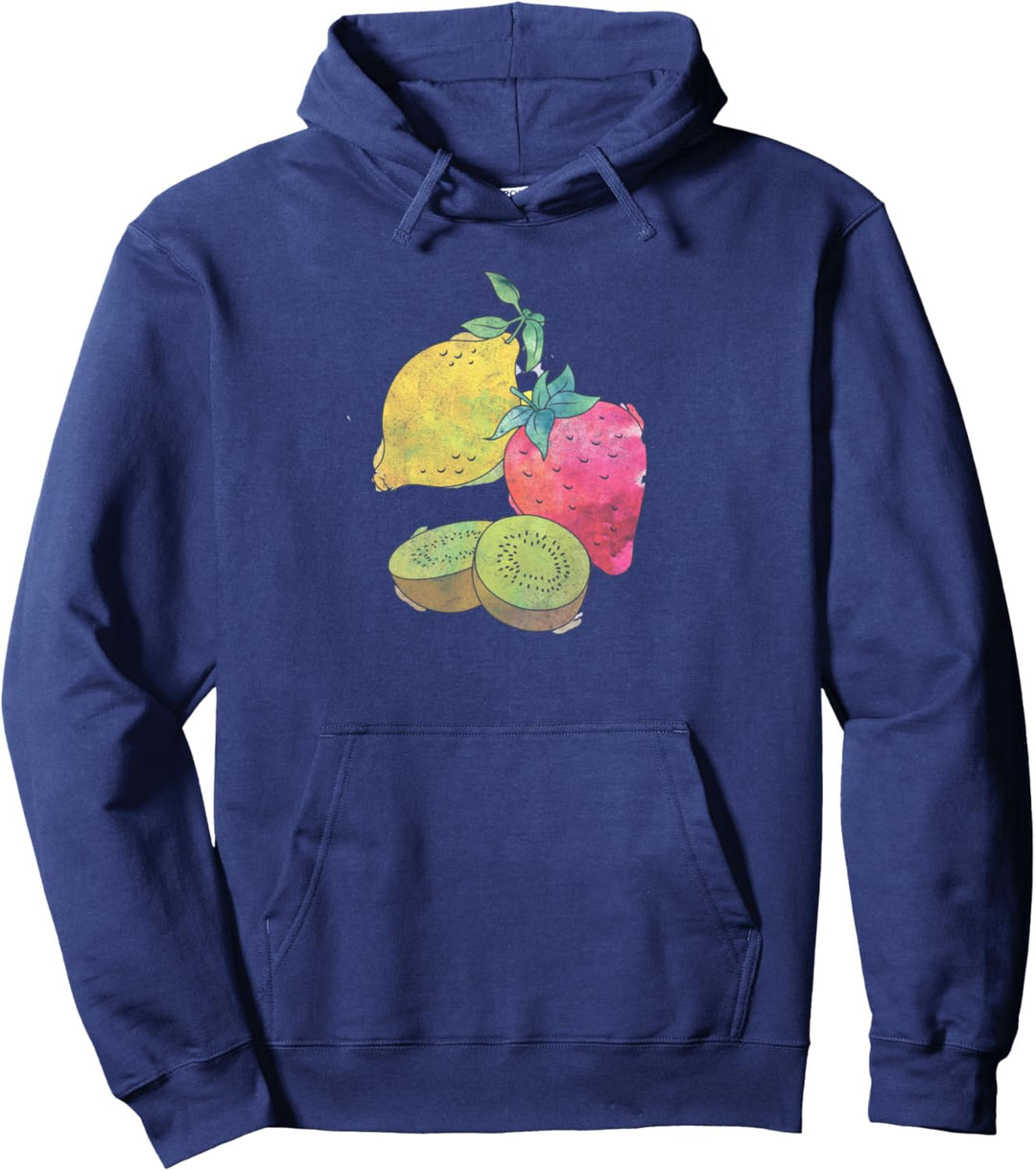 Trendy Abstract Summer Fruits Pullover Hoodie