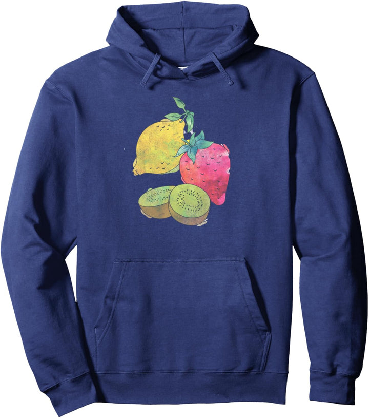 Trendy Abstract Summer Fruits Pullover Hoodie
