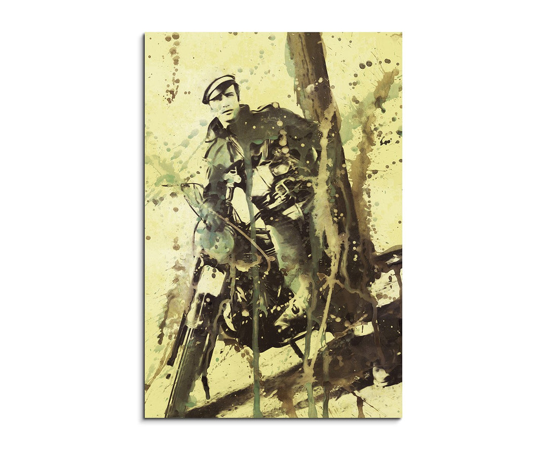 Marlon_Brando_III_90x60cm Splash Art Paul Sinus Aquarell, Gemälde, Kunstbild auf Leinwand