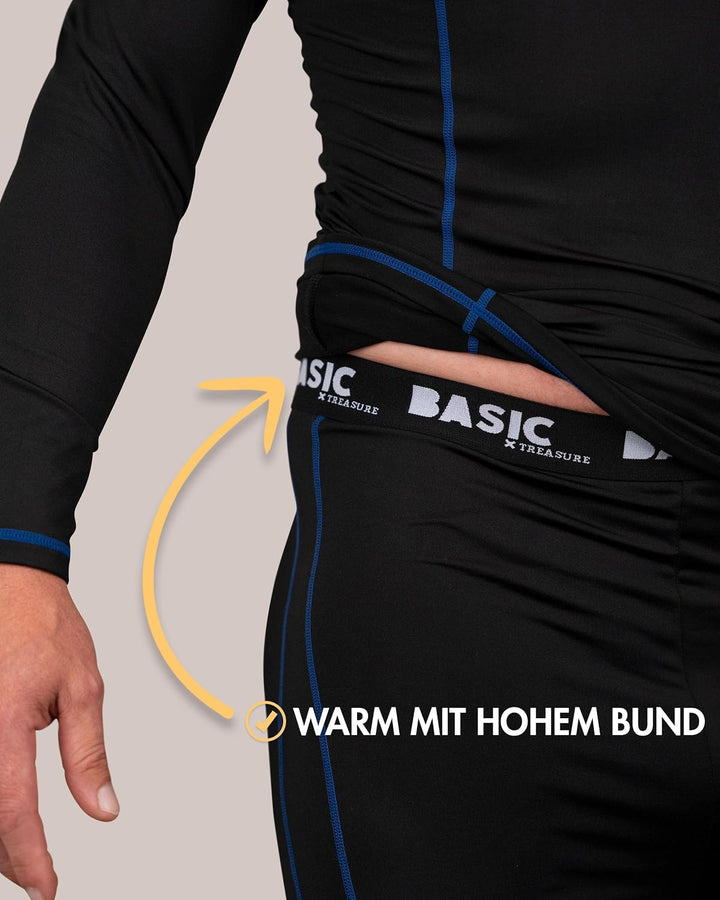 Basic Treasure Thermounterwäsche Set Herren, Skiunterwäsche Winter Thermowäsche Set, Warm, Thermowäs