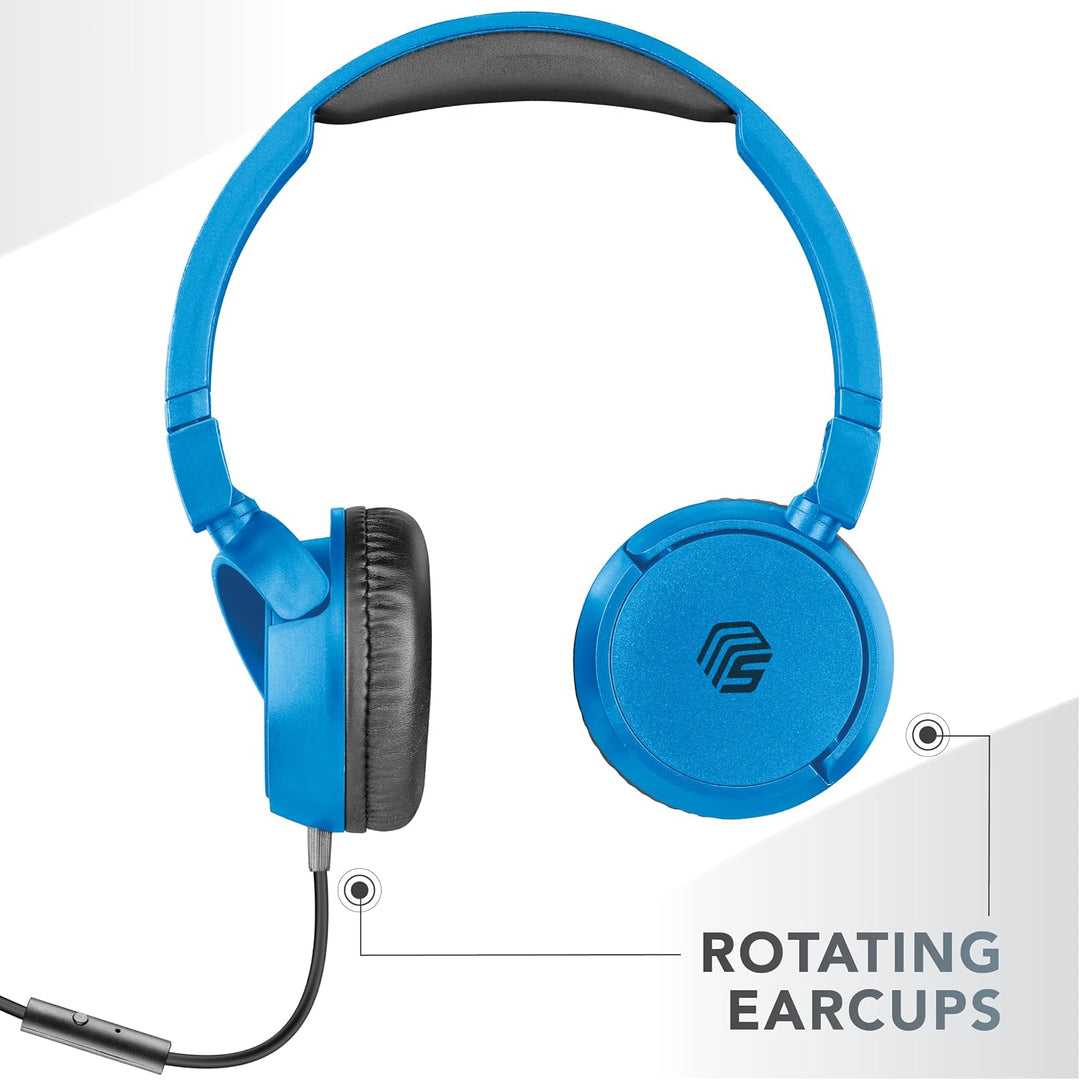 Music Sound | Bügelkopfhörer mit Kabel Over Ear Basic | On-Ear-Kopfhörer Faltbarer Kopfbügel mit 1,2