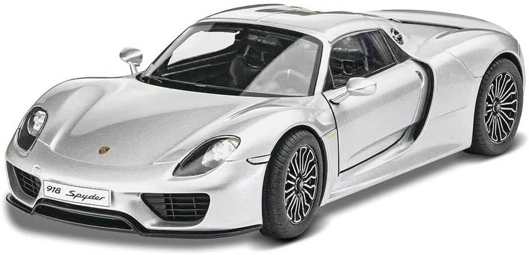 Revell Modellbausatz Auto 1:24 - Porsche 918 Spyder im Massstab 1:24, Level 4, originalgetreue Nachb
