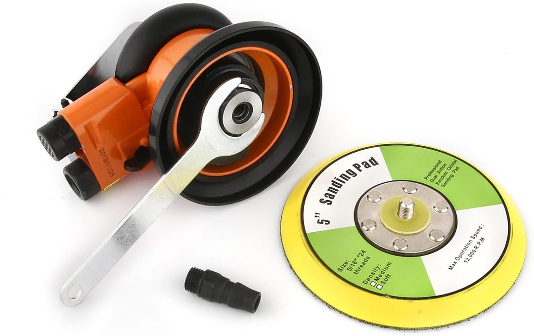 Druckluft Exzenterschleifer 125mm mini, Hochleistungs-Doppelwirkungs-Pneumatikschleifer Polierer mit
