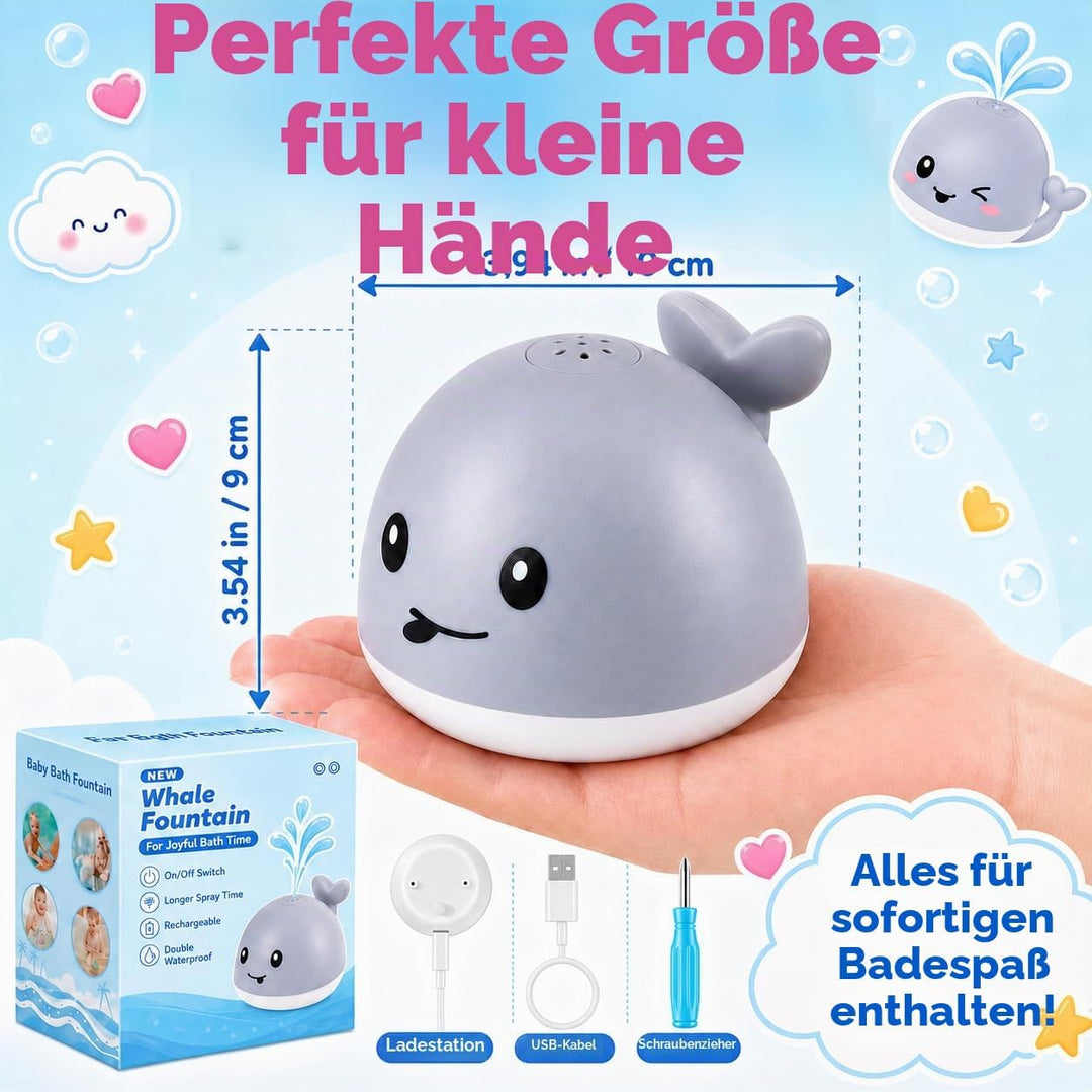Gigilli Baby Badewannenspielzeug, Leuchtender Spritzender Wal-Spielzeug 6-12 12-18 Monate Badespielz