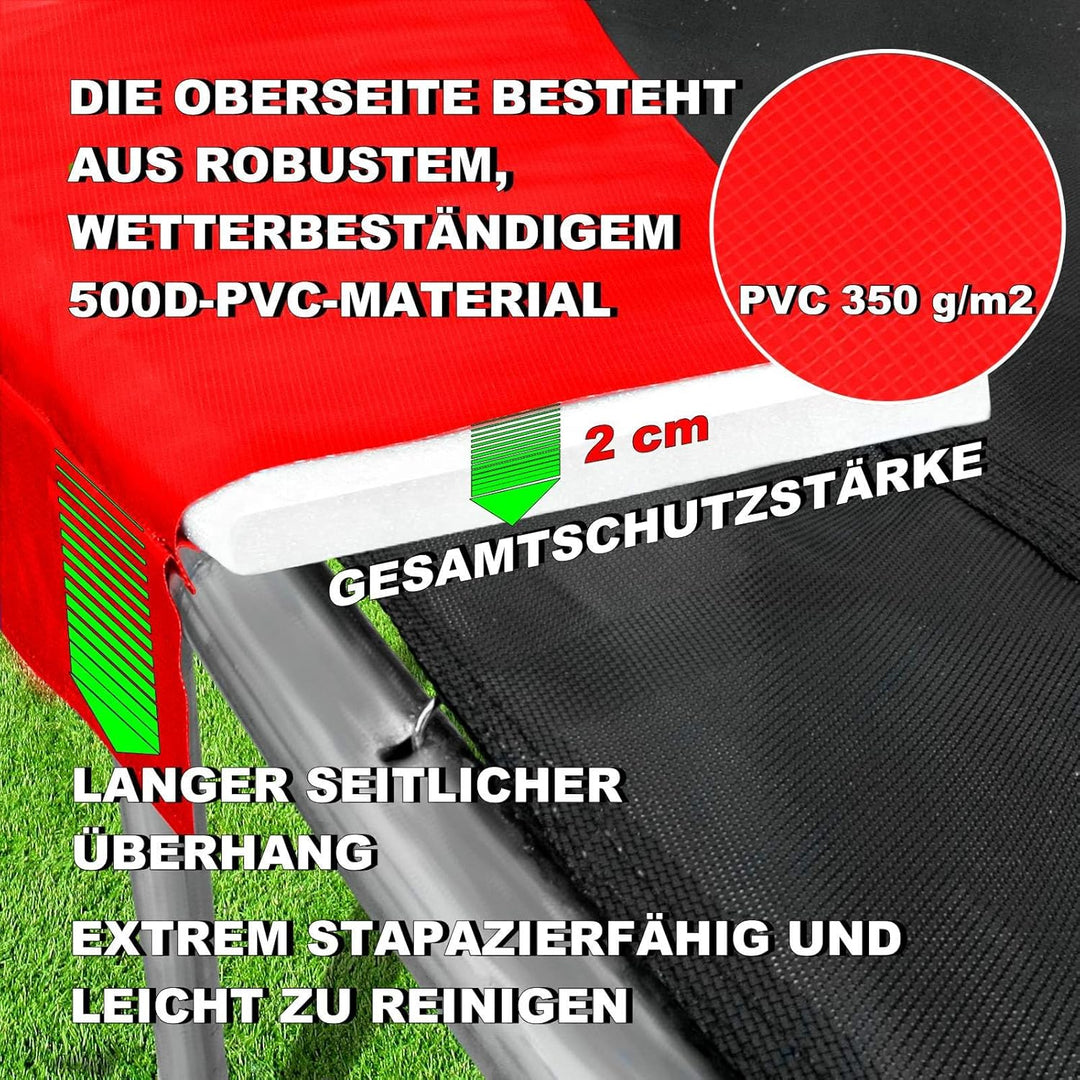 Baunsal® Trampolin Randabdeckung Ø 183 244 250 275 300 305 335 366 370 396 400 427 430 457 460 487 4