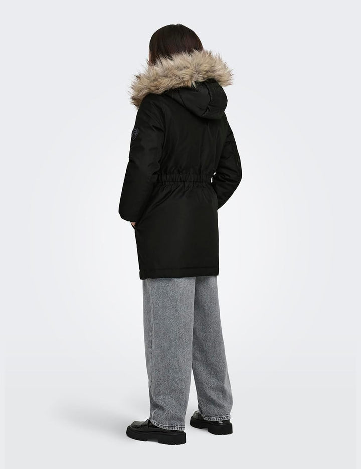 ONLY girl Langer Parka KOGIRIS Langer Parka 116 Black/Detail:fur Light Grey, 116 Black/Detail:fur Li