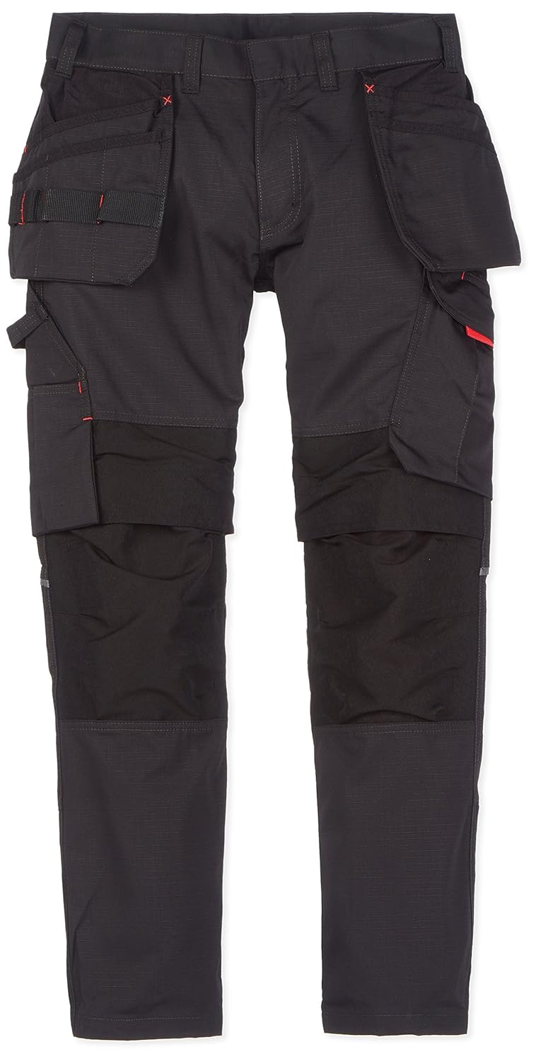 Blakläder 149613309956D92 Service Bundhose mit Nageltaschen Grösse in schwarz/rot, D92 D92 Black / R