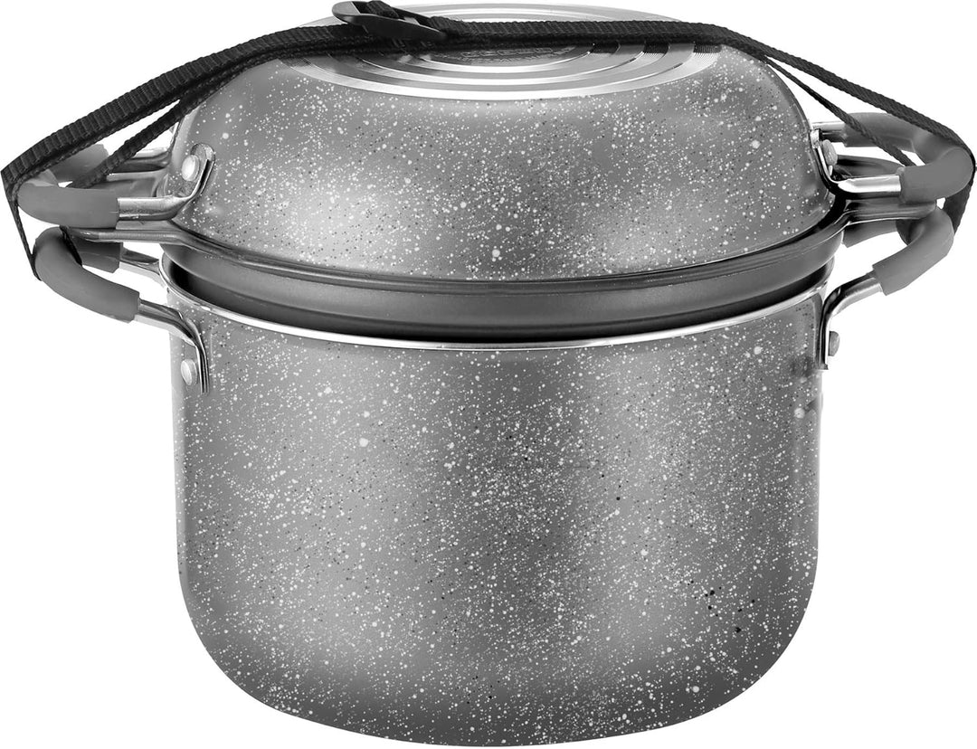 Brunner Camping Alu Kochtopfset Kochgeschirr Campingtöpfe Topfset Gourmet 9+1Ø22