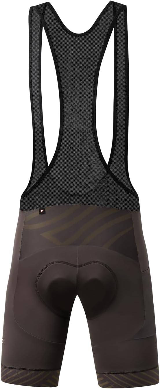 Santic Trägerhose Fahrrad Herren Fahrradhose Kurz mit Sitzpolster Radhose Herren Kurz Gepolstert M G