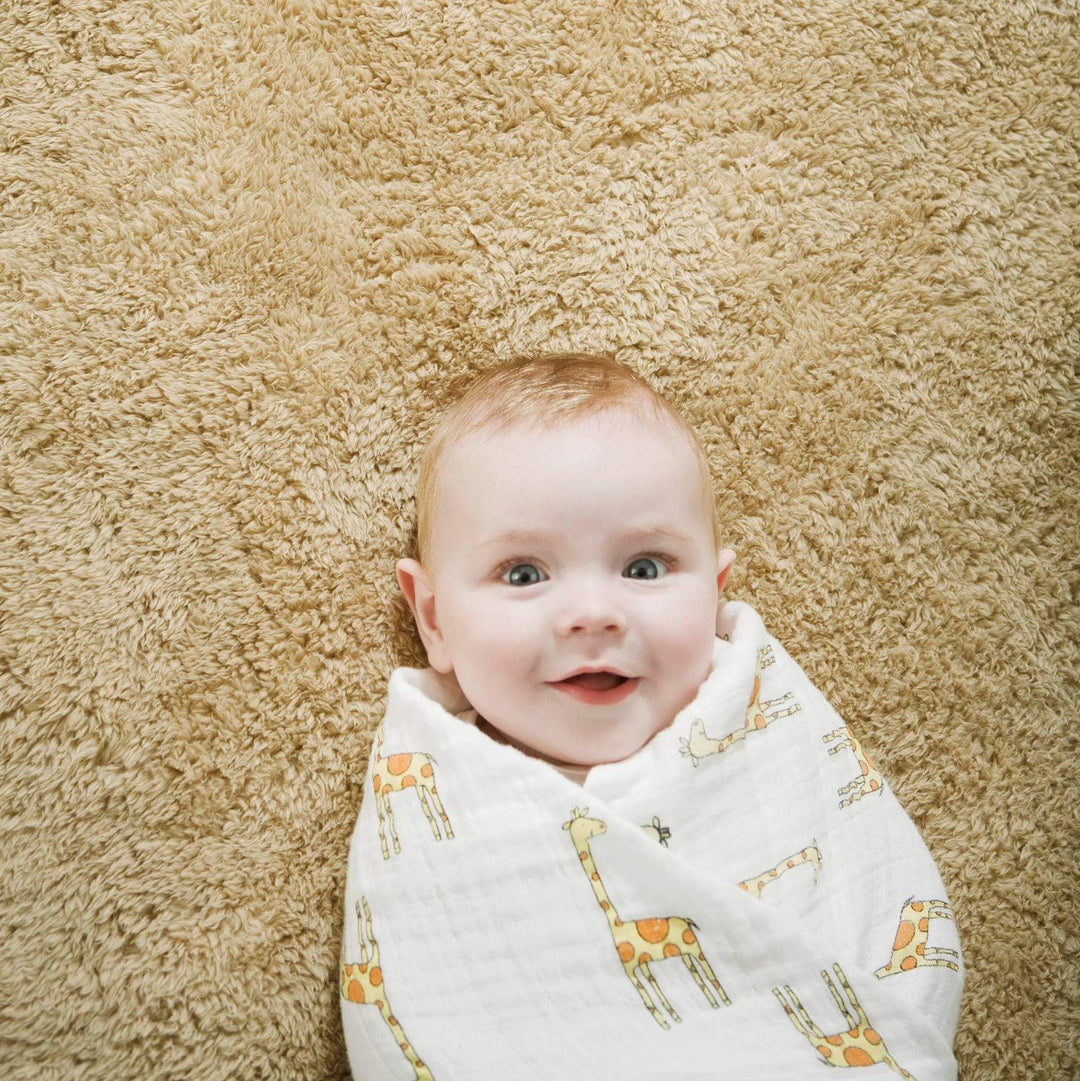 aden + anais Cotton Muslin Swaddle - 2 Packquadrate | Grosse Empfangsdecken für Mädchen & Jungen | I