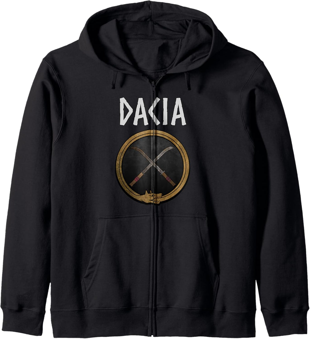 Altes Dacia Falx Symbol der Daker Kapuzenjacke