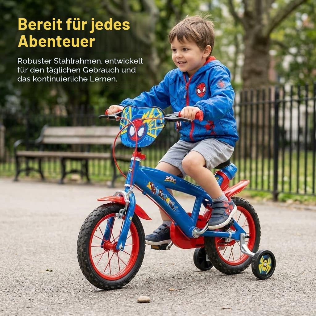 TOIMSA Jungen Fahrrad 30,5 cm (12 Zoll) Spiderman Huffy (3/5 Jahre), bunt, Klein