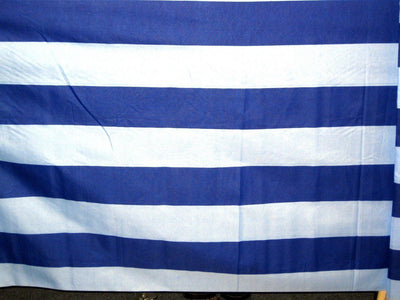 Idena Beach Wind Screen/Windschutz 5 x 0.80 m [ blau/weiss ] gestreift + Gummihammer