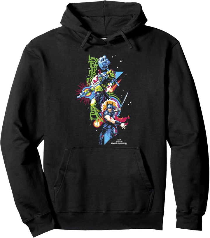 Marvel Thor: Ragnarok Hulk And Thor Burst Portrait Pullover Hoodie