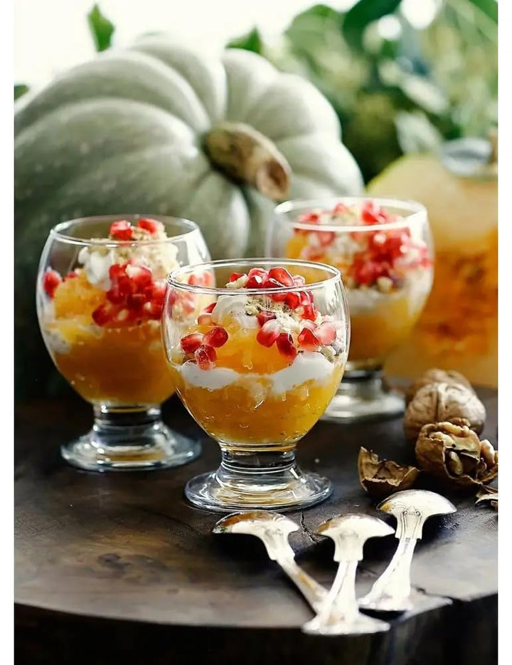 Dessertgläser 6er Set – 215 ml Eisschalen-Kelchgläser – Ideal für Eis, Desserts, Cocktails & kalte G