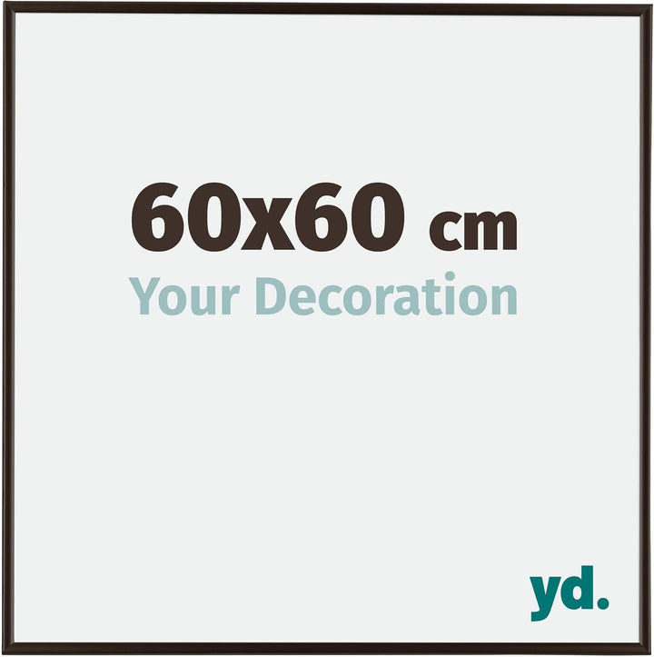 yd. Your Decoration - Bilderrahmen 60x60 cm - Bilderrahmen aus Kunststoff mit Acrylglas - Antireflex