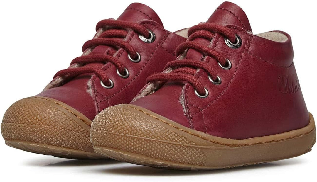 Naturino Lauflernschuhe aus Leder mit Wollfutter 17 EU Bordeaux, 17 EU Bordeaux