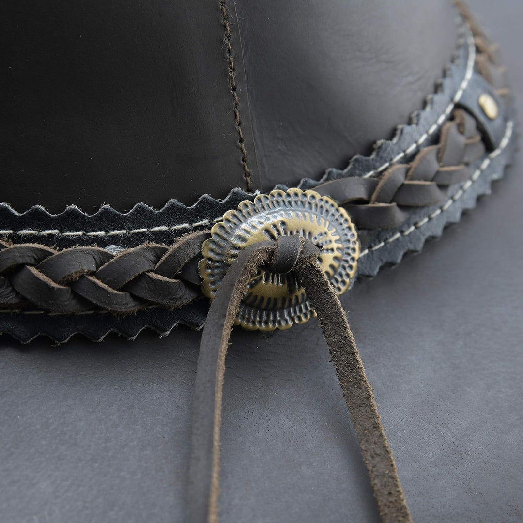 Black Jungle ARAMAC Lederhut Cowboyhut Australienhut Hut XS Braun, XS Braun