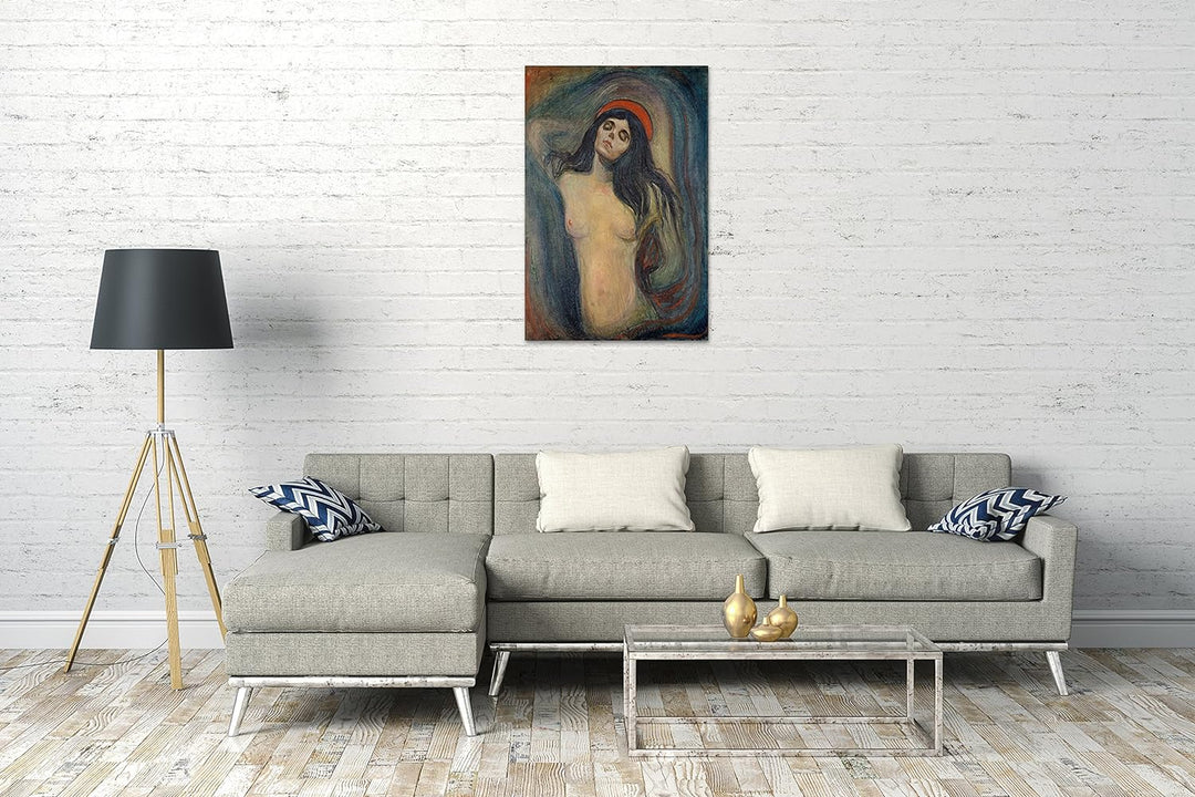 Printed Paintings Leinwand (60x80cm): Edward Munch - Madonna (1894) 60x80 cm, 60x80 cm
