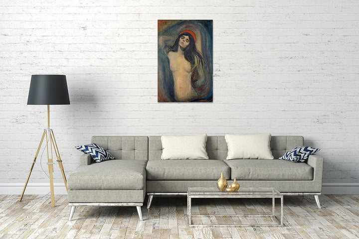 Printed Paintings Leinwand (60x80cm): Edward Munch - Madonna (1894) 60x80 cm, 60x80 cm