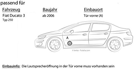 Lautsprecher Boxen Kenwood KFC-S1756-16,5cm Koax Auto Einbauzubehör - Einbauset passend für FIAT Duc