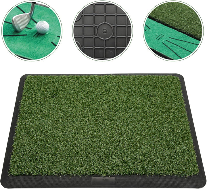 Astibym Golfschlag-Übungsmatte, Samt-Golfmatte, Tragbare Trainingsmatte, Anti-Rutsch-Matte, Golf-Übu