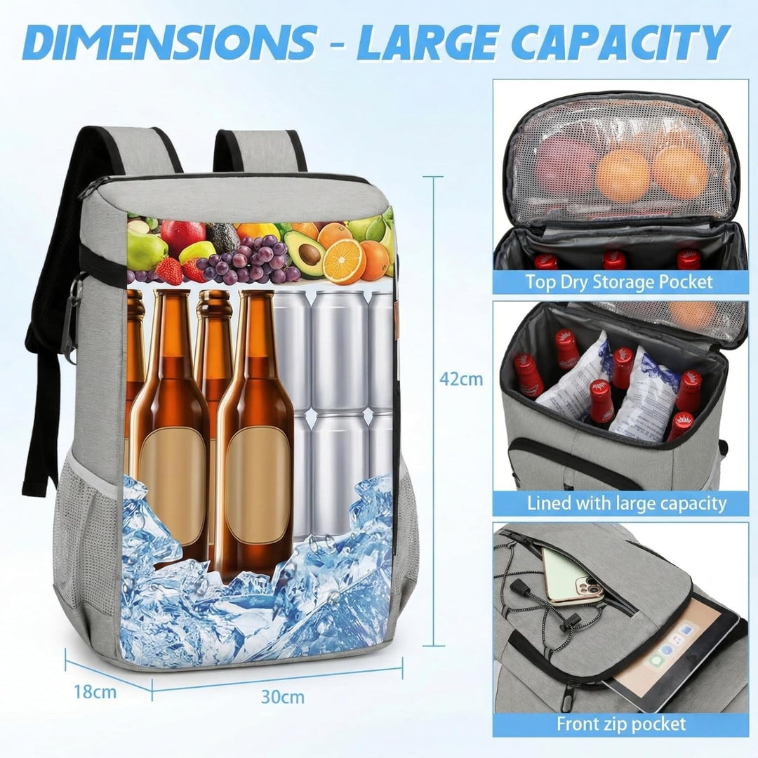 JANSBEN Kühltaschen 15 Liter Picknickrucksäcke mit Flaschenöffner Picknickkorb Wasserdicht Kühlrucks