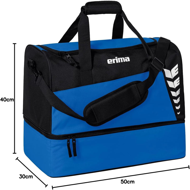 Erima Unisex Six Wings Sporttasche mit Bodenfach L New Royal/Schwarz, L New Royal/Schwarz
