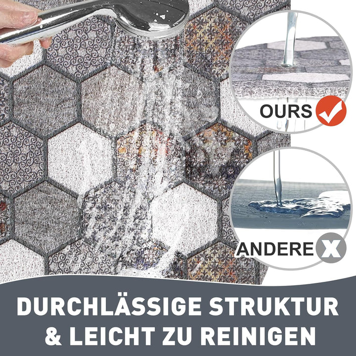 Duschmatte rutschfest Antirutschmatte Dusche: 70 x 70 cm Gross Eckduschmatte Dreieckig Duscheinlage