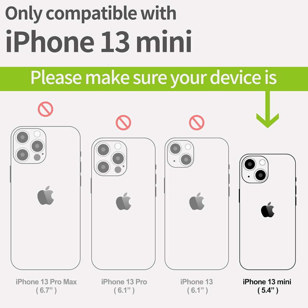 Carveit Magnetisch Hülle für iPhone 13 Mini [Elegante Kirschholz] [Weich TPU Stossstange] Stossfeste