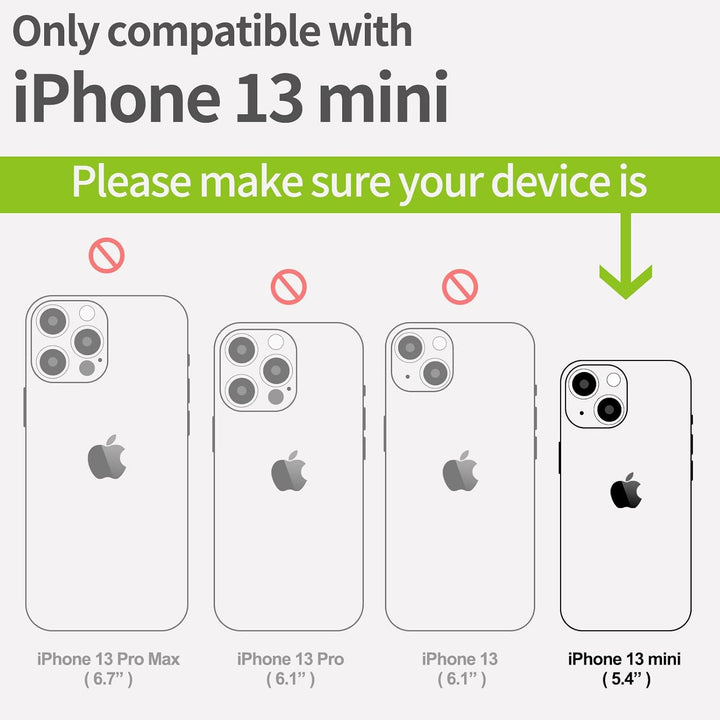Carveit Magnetisch Hülle für iPhone 13 Mini [Elegante Schwarzholz] [Weich TPU Stossstange] Stossfest